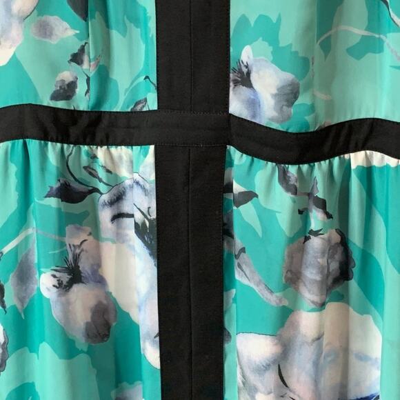 Parker Blue/Green Floral Maxi Dress Size Small - Picture 4 of 9